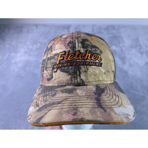 Fletcher Mining Equipment Camo Hat Orange Embroidery Adjustable Cotton Cap MAX